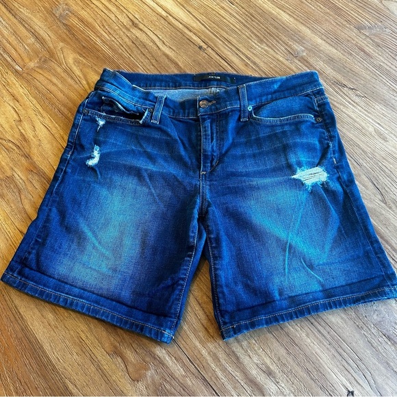 Joe’s Jeans Women’s Distressed Blue Denim Shorts Midrise Style AM3ROE4870 Sz 30 - Picture 1 of 7